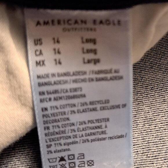 American Eagle Next Level Stretch Curvy High-Rise Jegging W/Embroidered Pockets - Picture 8 of 9